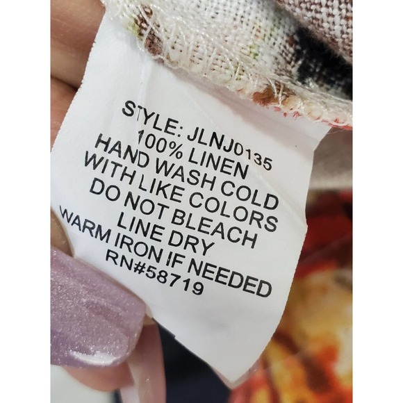 Choices Womens Multicolor Floral Long Sleeve Buttons Front Casual Jacket Size L - Picture 10 of 12